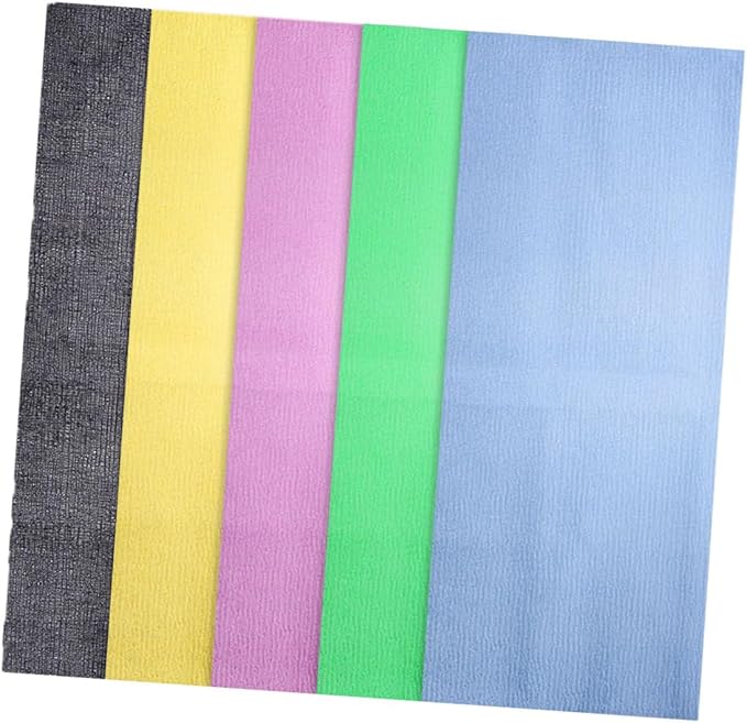 FOMIYES 5Pcs Long Strap Back Washer Exfoliating Scrubber for Bathing Skin Massage and Cleaning for Hard to Reach Areas Random Colors Random Color