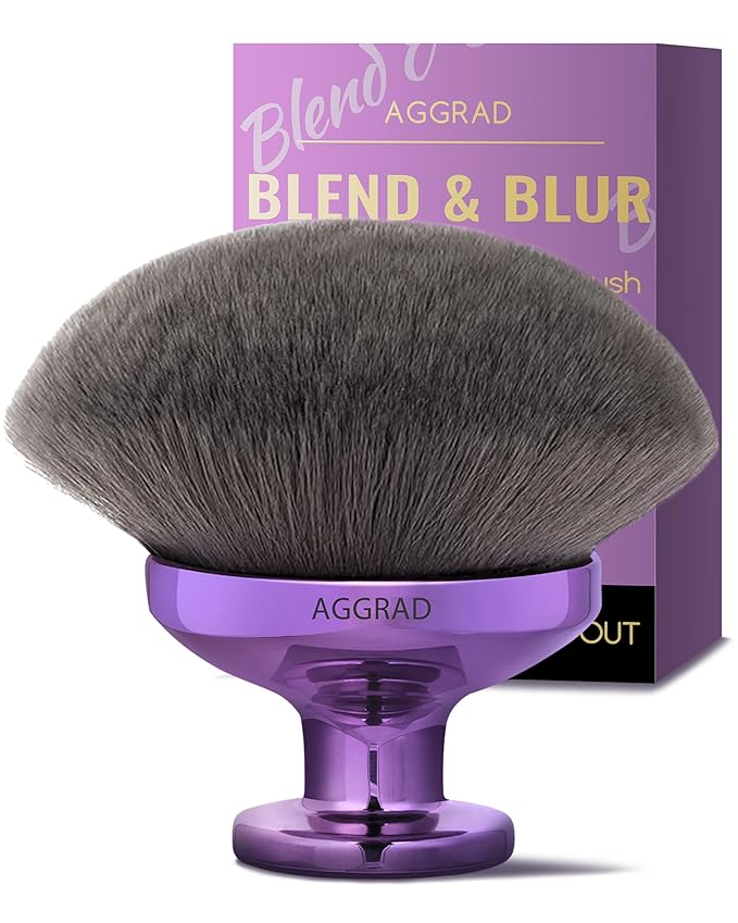 Ultra Large Blend & Blur Kabuki Brush for Body Leg Makeup Tattoo Cover Up Self Tanning, Self Tanner Brush for Self Tan, Back Tanning Applicator for Sunscreen Lotion Bronzers, Body Coverage Perfector