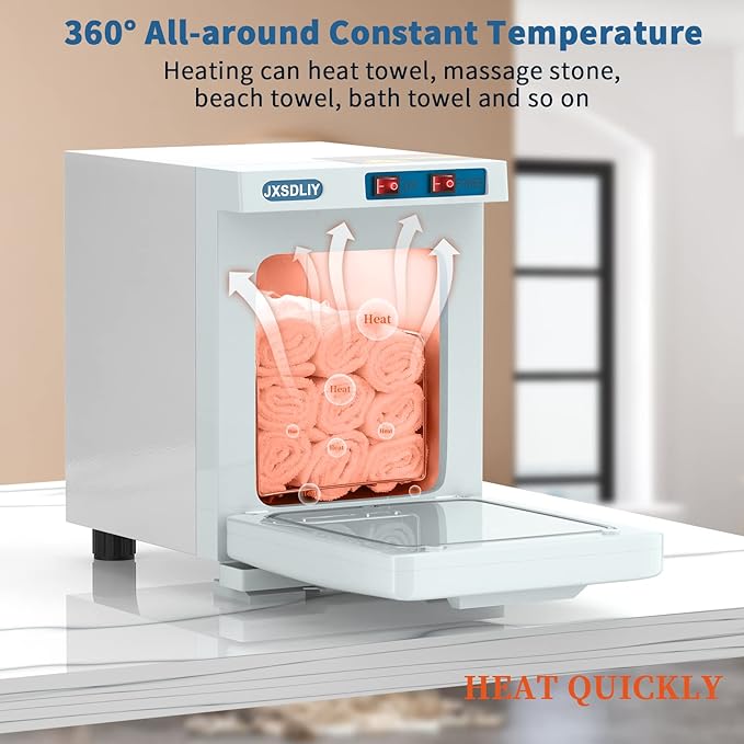 Small Hot Towel Warmer for Spa Home Salon Esthetician 2-in-1 5L Mini Personal Hot Towel Cabinet Towel Warmers Spa, Fast Heating Towel Heater Towel Steamer for Facials…