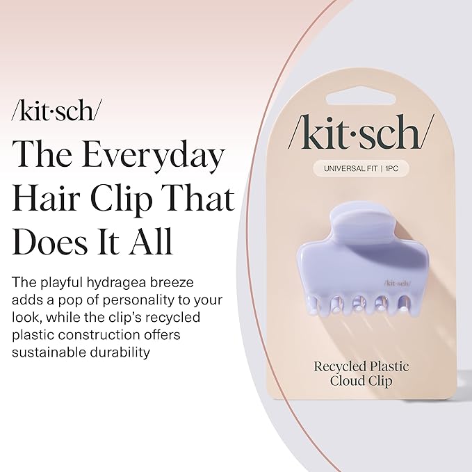 Kitsch Hair Clips for Women - Strong Hold Claw Clips | Non-Slip, Durable Plastic | Stylish Hair Accessories for Everyday Use - Hydrangea Breeze, 1pc