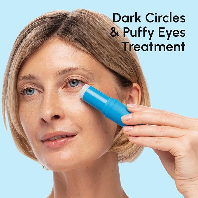 MAREE Under Eye Balm Stick Hydrating – Retinol Caffeine Under Eye Brightener Stick for Older Women – Collagen Undereye Cream for Dark Circles & Wrinkles – 0.28 Ounce, Blue