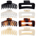 laxizar 8 Pack Claw Clips Rectangular Hair Clips for Women Girls Large Bandana Clips Strong Hold Hair Jaw Clips
