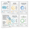 #OOTD Korean Face Sheet Mask Kit, Collagen, Cica, Ceramide, Retinol, 5-Pack