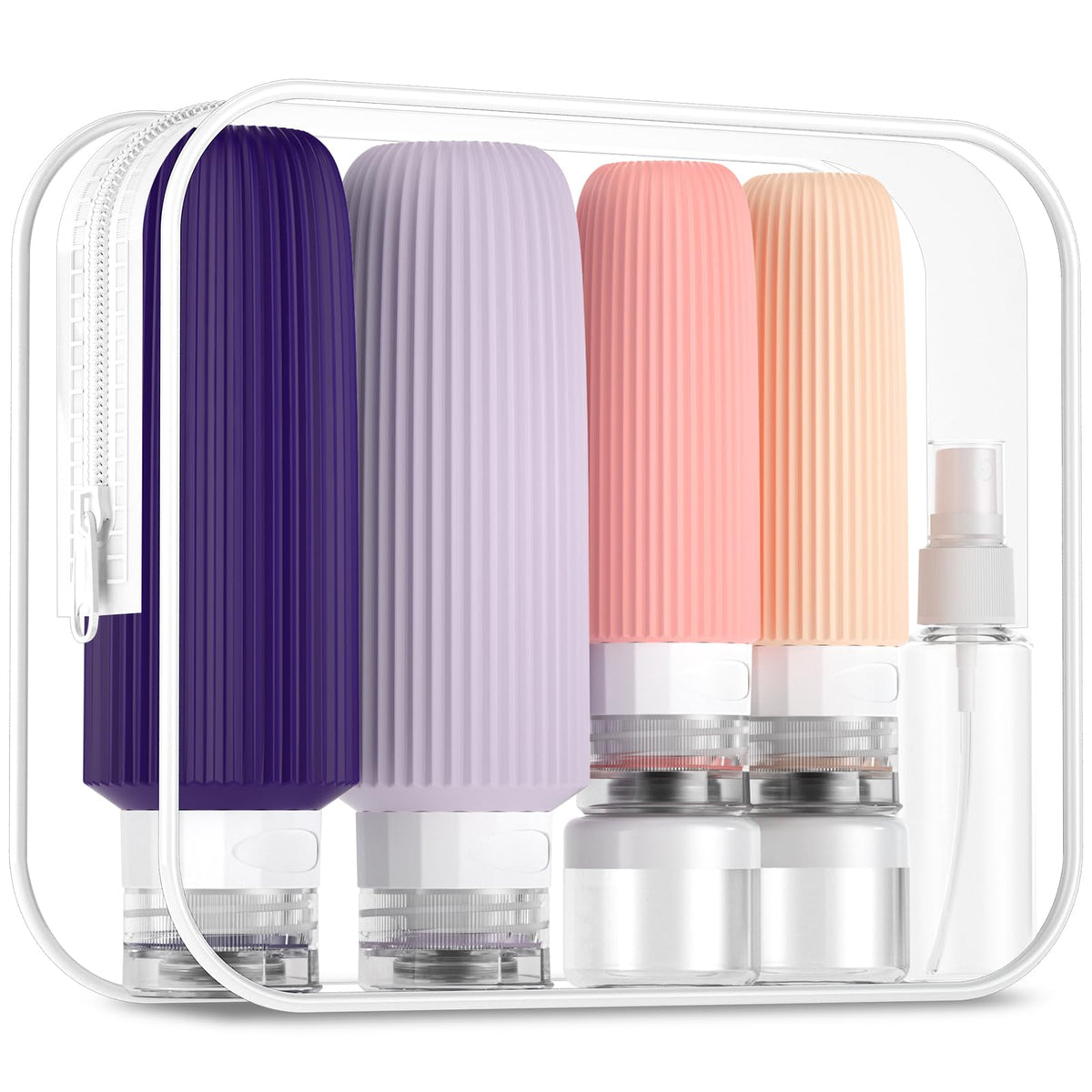 Mrsdry 16 Pack Travel Bottles for Toiletries, Large 6oz Silicone Travel Containers, Leak Proof Refillable Liquid Shampoo And Conditioner Travel Essentials