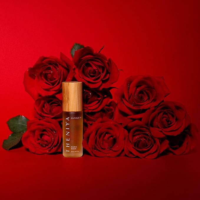 Organic Cuticle Oil Made in USA | Hydrating Roll-On Nail & Cuticle Oil with Jojoba Oil & Vitamin E | Vegan, Cruelty-Free | 5mL Travel Sized (Rose Fragrance)