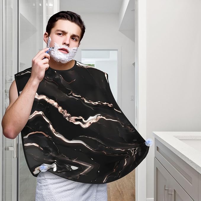 Ice Hockey Print Print Beard Bib Shaving Apron, Beard Hair Trimming Cape Gift For Dad