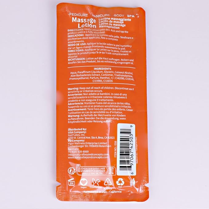 nbc BeautiLab Pedicure Kit Foot Soak Set: Bubble Salt, Sugar Scrub, Massage Mask, Massage Lotion in a Box, 4 Step Foot Spa Kit for Dry Feet, Softens Calluses, Soothes Sore and Tired Feet (Mango)