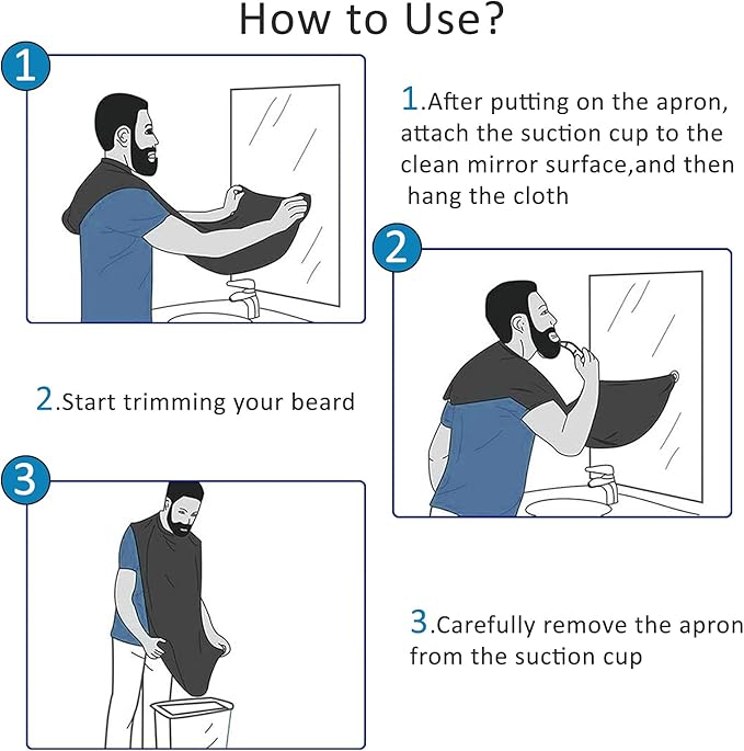 Likeny Beard Bib Beard Apron Gifts for Men Dad Christmas Stocking Stuffers