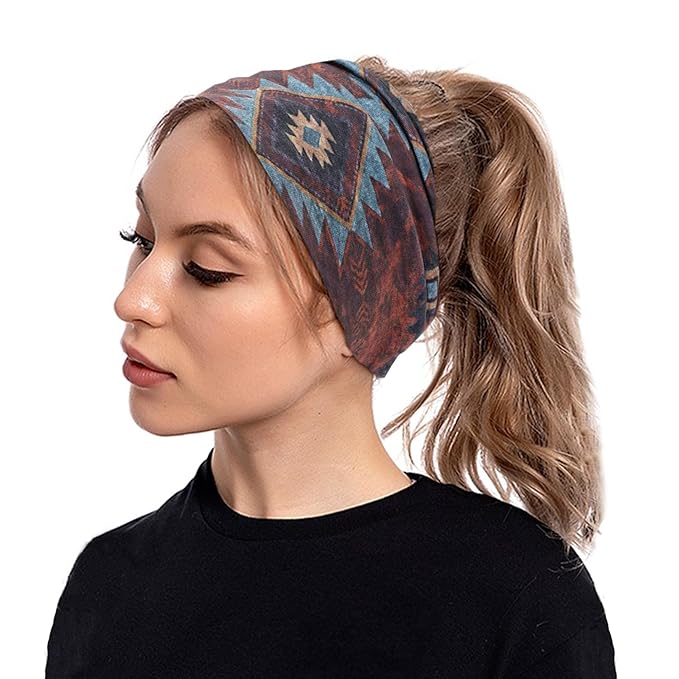 Boho Headbands For Women Fashion Hair Bands Stretch Turban Knoted Head Bands Yoga Running Sweatband Elastic Headband Stylish Wrap Headbands Hair Accessories for Teen Girls 4 Pack