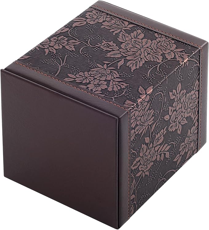 Antique Leather Square Tissue Box Cover/Holder,RHCSZ Table Napkin Case Dispenser,Facial Tissues Organizer with Magnetic Bottom for Home Office,Tissues Cube Box (Retro)