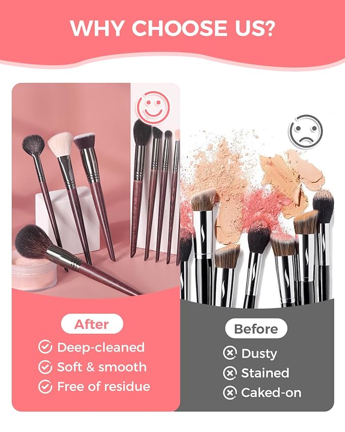 Electric Makeup Brush Cleaner Machine with Automatic Cleaning and Drying