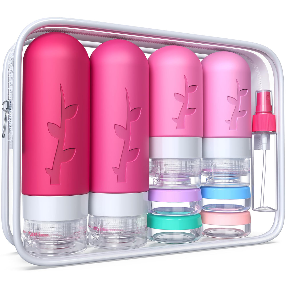 Tocelffe Travel Containers for Toiletries, 18pack TSA Approved Size Containers for Toiletries,travel bottles for Toiletries,travel Jars or Personal Essentials