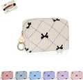 Playexen Mini Makeup Bag, Corduroy Small Cosmetic Bag for Purse, B-Beige
