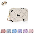 Playexen Mini Makeup Bag, Corduroy Small Cosmetic Bag for Purse, B-Beige