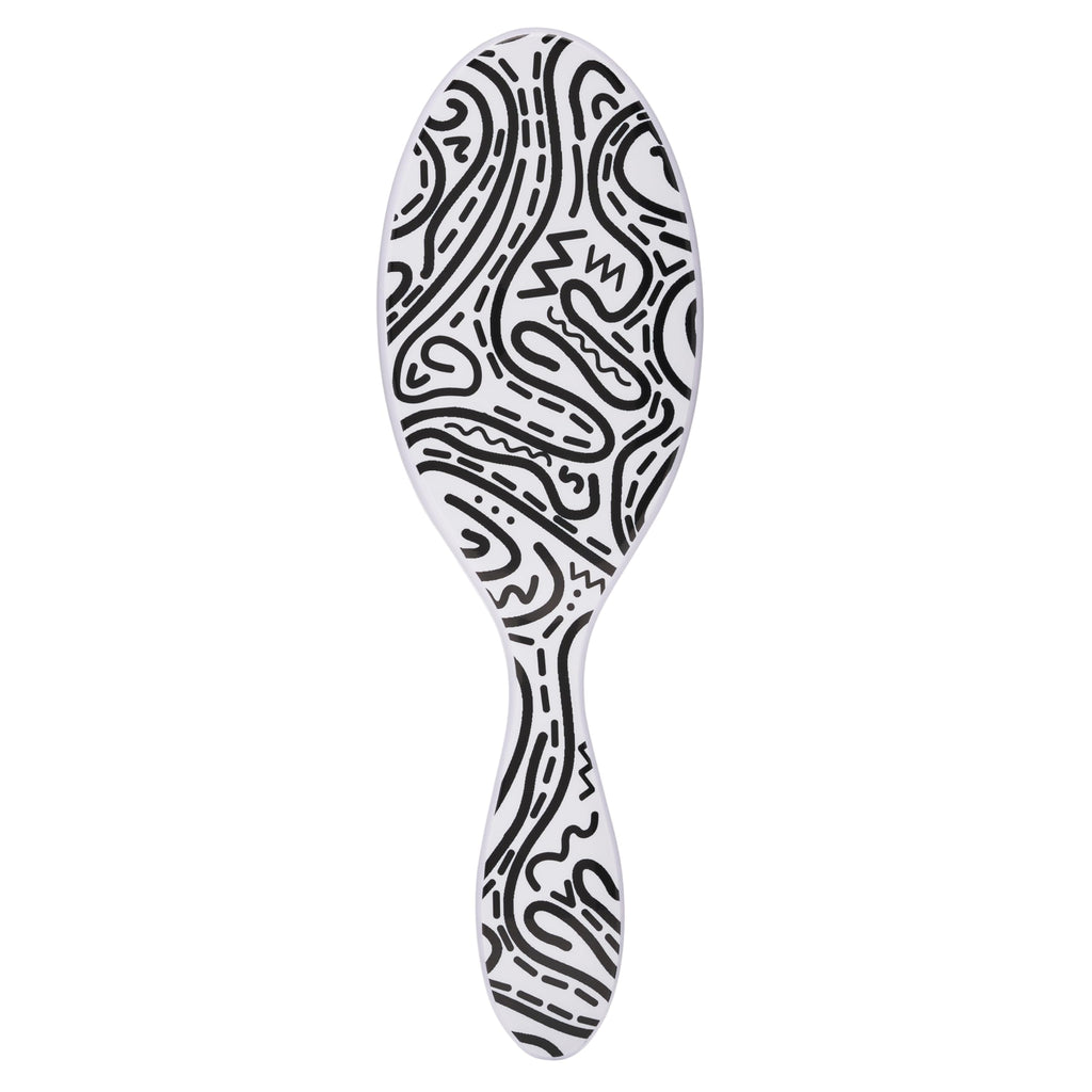 Wet Brush Original Detangler Hair Brush, Hipster Doodle, Ultra-Soft IntelliFlex Bristles, Detangling Bristles Glide Through Tangles (Wet & Dry Hair), Women & Men (Pack of 1)