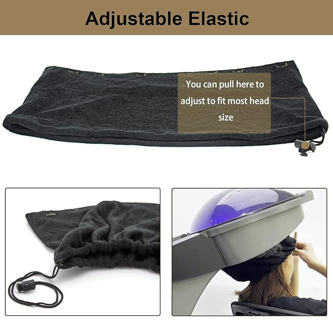 Elitzia Hair Steamer Use With Shampoo Bowl Hair Wash Reclining Chair Micro Mist Hair Steamer Mister Hooded Hair Care Proffessioanl (Accessory Cotton Cap)