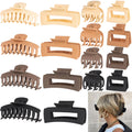 16 PCS 4.4" Large Hair Clips,Claw Clips,FDBJulyy Hair Clips for Women & Girls,4 Styles 4 Colors 16 Pack Strong Hold Matte Claw Hair Clip for Women Thick Hair & Thin Hair, 90's Vintage