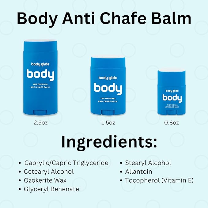 Body Glide Original Anti Chafe Balm | Anti Chafing Stick | Prevent Arm, Chest, Butt, Thigh, Ball Chafing & Irritation | Trusted Skin Protection Since 1996 |0.8oz