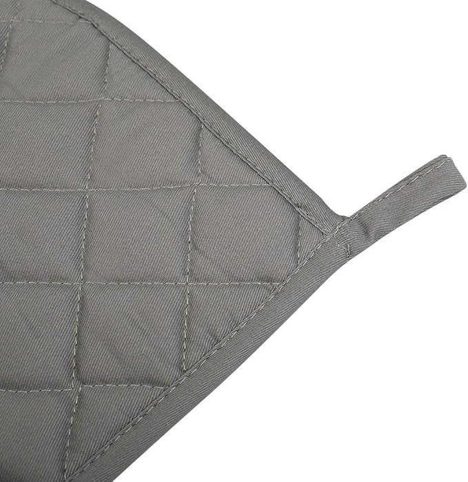 Lifaith 6 Pack Potholders Kitchen Pot Holders Set,Cotton Pot Holders for Kitchen 7 inch hot Pads,Heat Resistant Hot Pads for Cooking and Baking Dark Grey