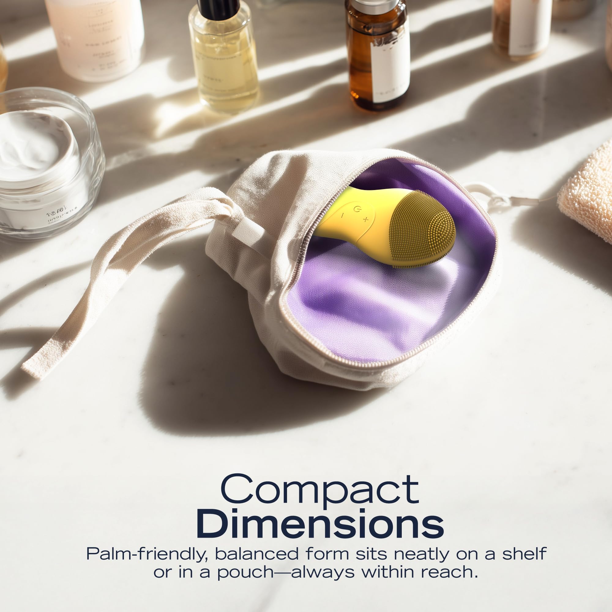Nautica PC120 Facial Cleansing Brush Made with Ultra-Hygienic Soft Silicone, Waterproof, Rechargeable Vibrating Face Exfoliator Scrub Brush with Sonic Technology for Men & Women - Summer Sun