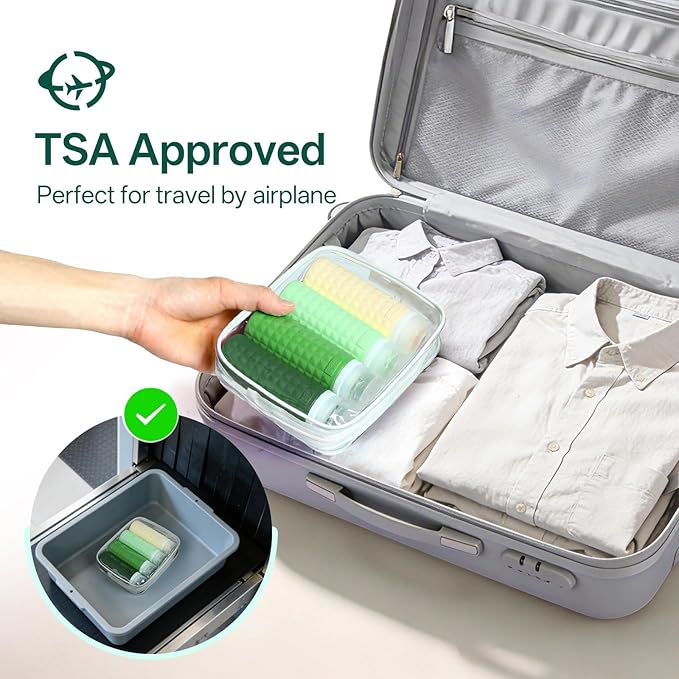 Firstfooby Travel Bottles for Toiletries, TSA Approved Travel Size Containers, Leak Proof Silicone Shampoo Bottles, Small Toiletry Containers with Clear Bag for Shampoo Conditioner Lotion