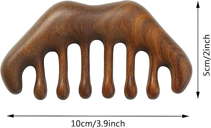 OULIGET Massage Wooden Comb,Wood Wide Tooth Hair Comb, Scraping Scalp Massage,Handheld No Static Head Tool for Scalp Massage, Detangling, and Daily Care,1 Pieces.