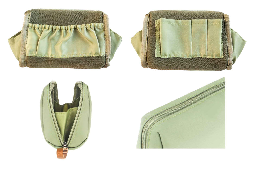 Kososuru Small Makeup Bag for Purse Portable Waterproof Cosmetic Bag Travel Makeup Pouch for Women (Green, Square)