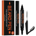 3-Pack Beard Pen Filler for Men, Waterproof & Sweat Proof Long-Lasting Beard Pen Kit with 2 Fillers & 1 Double-Headed Brush – Effectively Enhances Facial Hair (Brown)