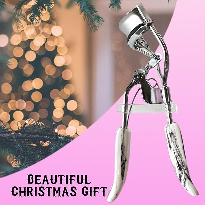 Professional Eyelash Curler Long Lasting Lifted Eyelashes Ergonomic Comfort Hold Perfect Curls in Seconds (x2 Marble Style Handle)