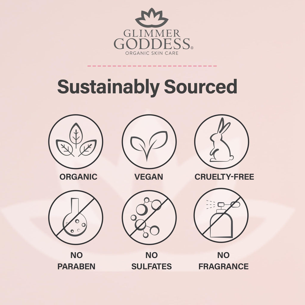 GLIMMER GODDESS Organic Whipped Body Butter for Women - Moisturizer Cream with Shea & Cocoa Butter, Almonds & Coconut Oil - Morrocan Mint, 8oz