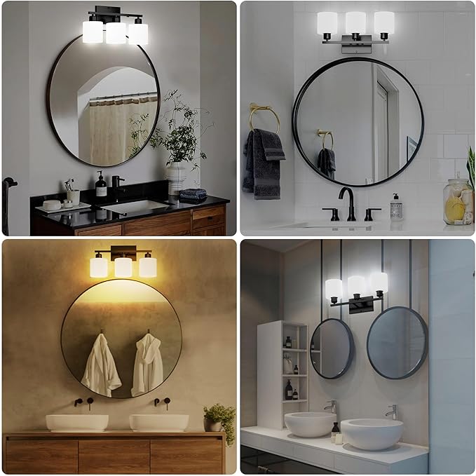 Dekang Black Bathroom Light Fixtures Over Mirror 18 Inches