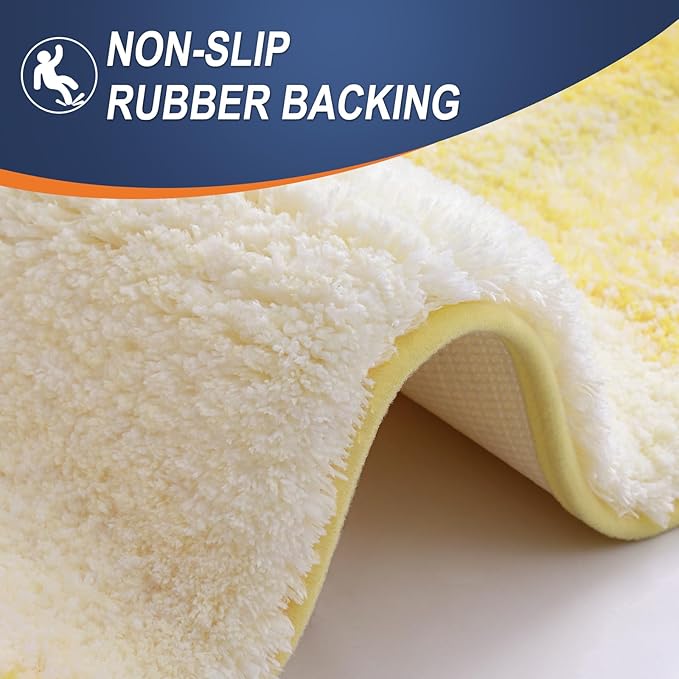 OLANLY Microfiber Bathroom Rugs Sets 3 Piece, 36"x24"+24"x16"+24"x20"