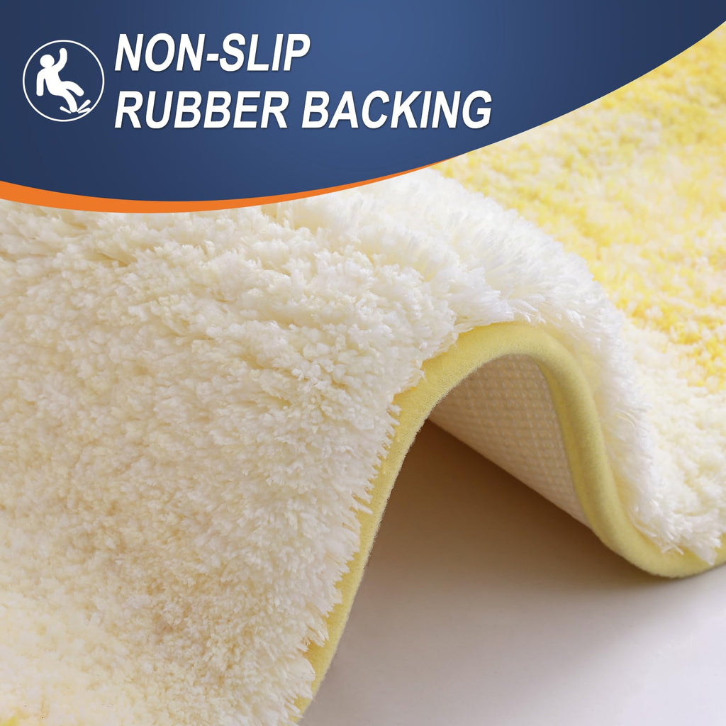 OLANLY Microfiber Bathroom Rugs Sets 3 Piece, 47"x20"+24"x16"+24"x20"