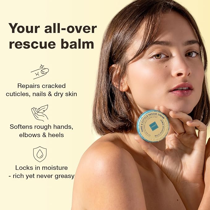 Onsen Hand & Cuticle Rescue Cream | Organic Nail Strengthener & Balm | Dry, Cracked Hands, Elbows & Feet | Shea Butter, Tsubaki & Jojoba Oil | Nail Repair & Growth, Vegan – 1 Pack (1.10 oz)