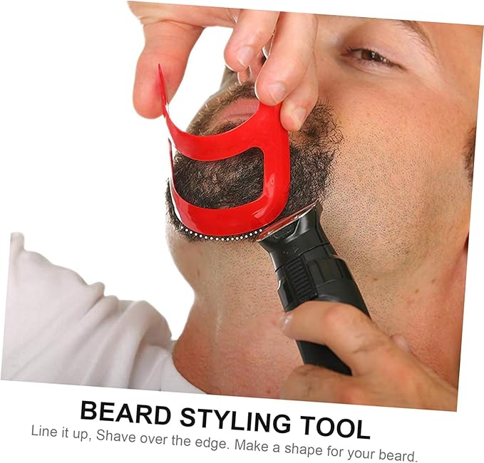 2pcs Beard Styling Ruler Professional Goatee Shape Tool for Precision Beard Grooming Compact and Portable for Men for Travel and Easy Storage
