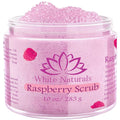 Organic Raspberry Scrub, Natural Exfoliating Salt Body & Face Scrub, Pure Exfoliator Helps with Moisturizing Skin, Cellulite, Dead Skin Cells, Deep Cleansing, Moisturizes 10 oz