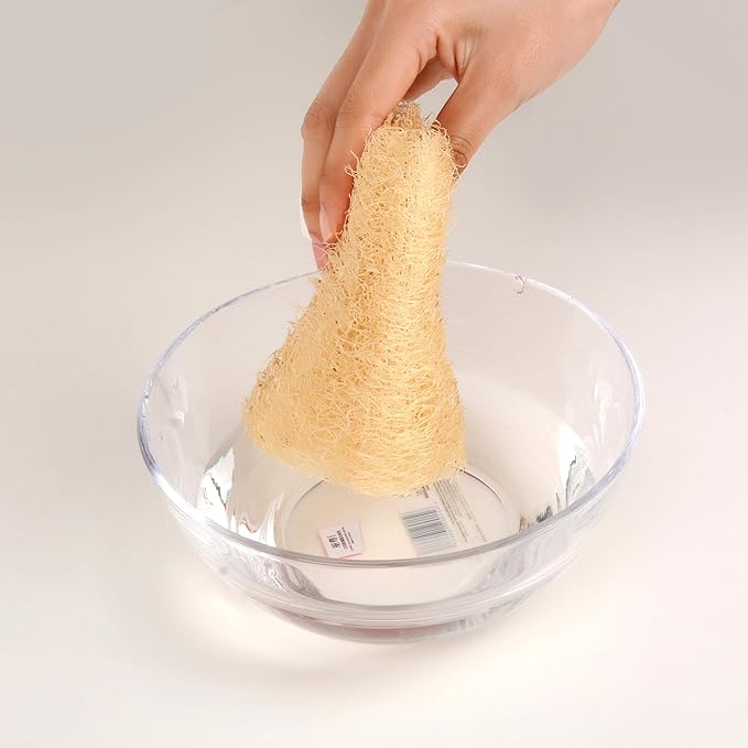 YEMTAL Natural Loofah Sponges Organic Luffa Bath Shower Sponge Exfoliating Body Back Scrubber for Men Women Adults SPA Beauty Bathing Daily Care - 4 PCS
