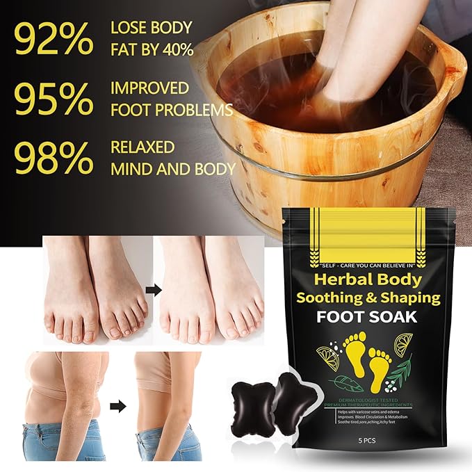10PCS Herbal Body Detox Foot Soak Beads, Detox & Shaping Cleansing for Men and Women, Daily Rebody Body Detoxingherbs Foot Soak Beads for a Relaxing and Soothing Experience (2 Pack /10 PCS)