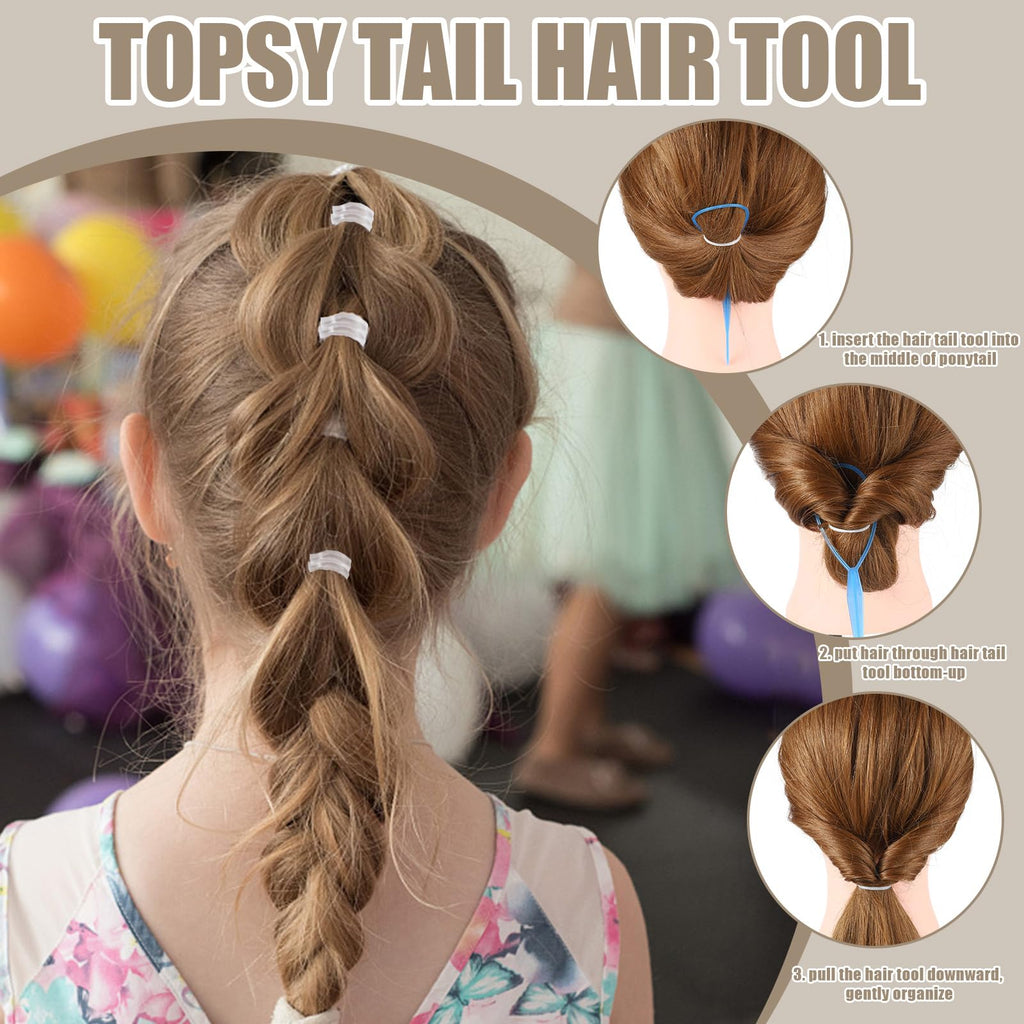 Neutral Colors Rubber Bands with Hair Styling Tools, 1500 Pcs Elastic Ties for Baby, Toddler Hair Accessories, Gift Stocking Stuffers for Girls Women