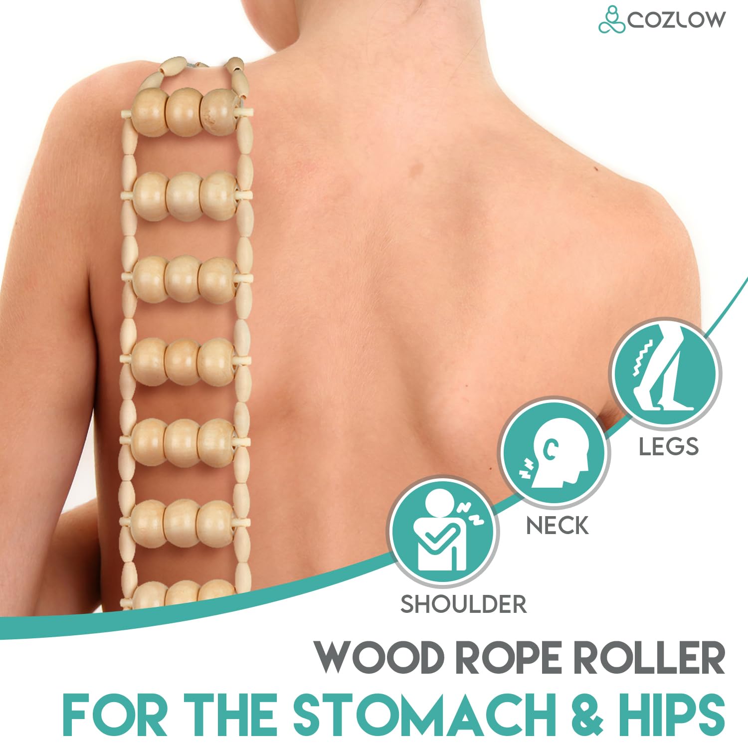 COZLOW 6-in-1 Wood Therapy Massage Tools - Professional Maderoterapia Kit for Body Sculpting, Shaping, Fascia Release & Lymphatic Drainage - Maderotherapy Helps Reduce Cellulite Appearance