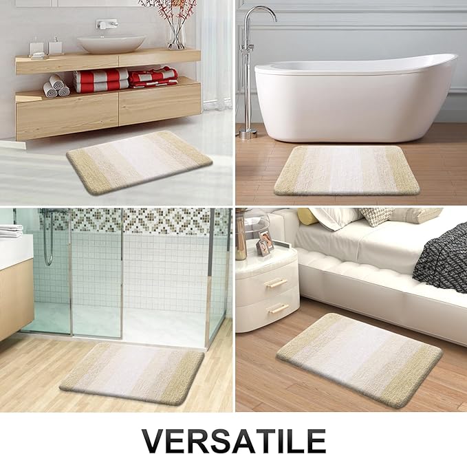 OLANLY Microfiber Bathroom Rugs Sets 3 Piece, 36"x24"+24"x16"+24"x20"