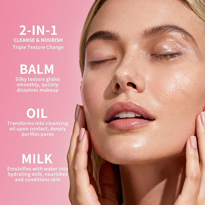 dewyhour Rose Makeup Remover Cleansing Balm – Melts Stubborn Waterproof Makeup for Daily Evening & Post-Gym, Nourishes Sensitive Skin, Zero Residue, One-Step Vegan Korean skincare for Travel 2.46 oz