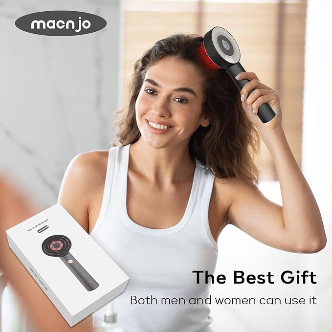 MACNJO 3-in-1 Hair Scalp Massager - Oil Applicator Scalp Care Brush, Portable for Men & Women, IPX6 Waterproof