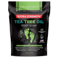 EXTRA STRENGTH Tea Tree Oil Foot Soak with Epsom Salt - Made in USA - for Toenails, Athlete's Foot, Itchy Feet, Stubborn Smelly Odor, Pedicure, Calluses -16 oz