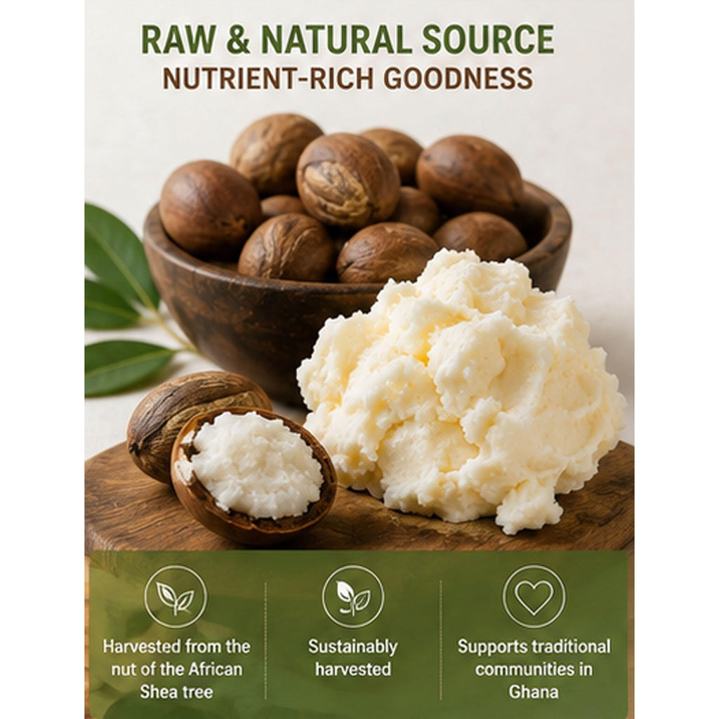 Mary Tylor Naturals Pure Shea butter 2 lb Raw, Unrefined, Ivory From Ghana Africa — Great for Hair, Skin and DIY projects