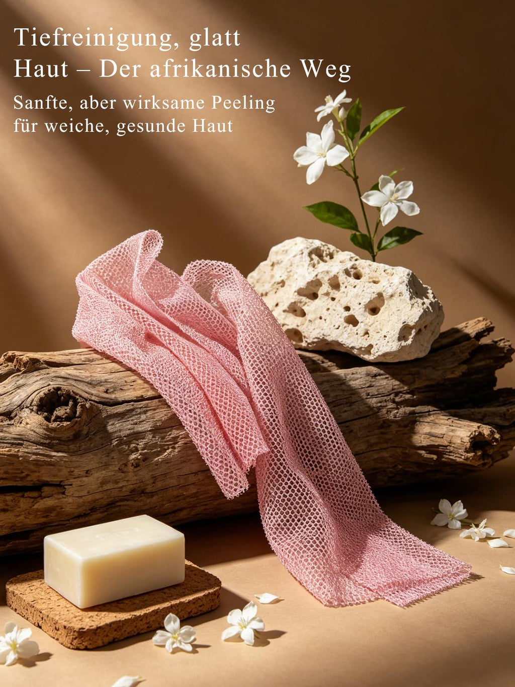 SPMKTBOZAI 4 Pack African Net Sponge, African Exfoliating Net for Body