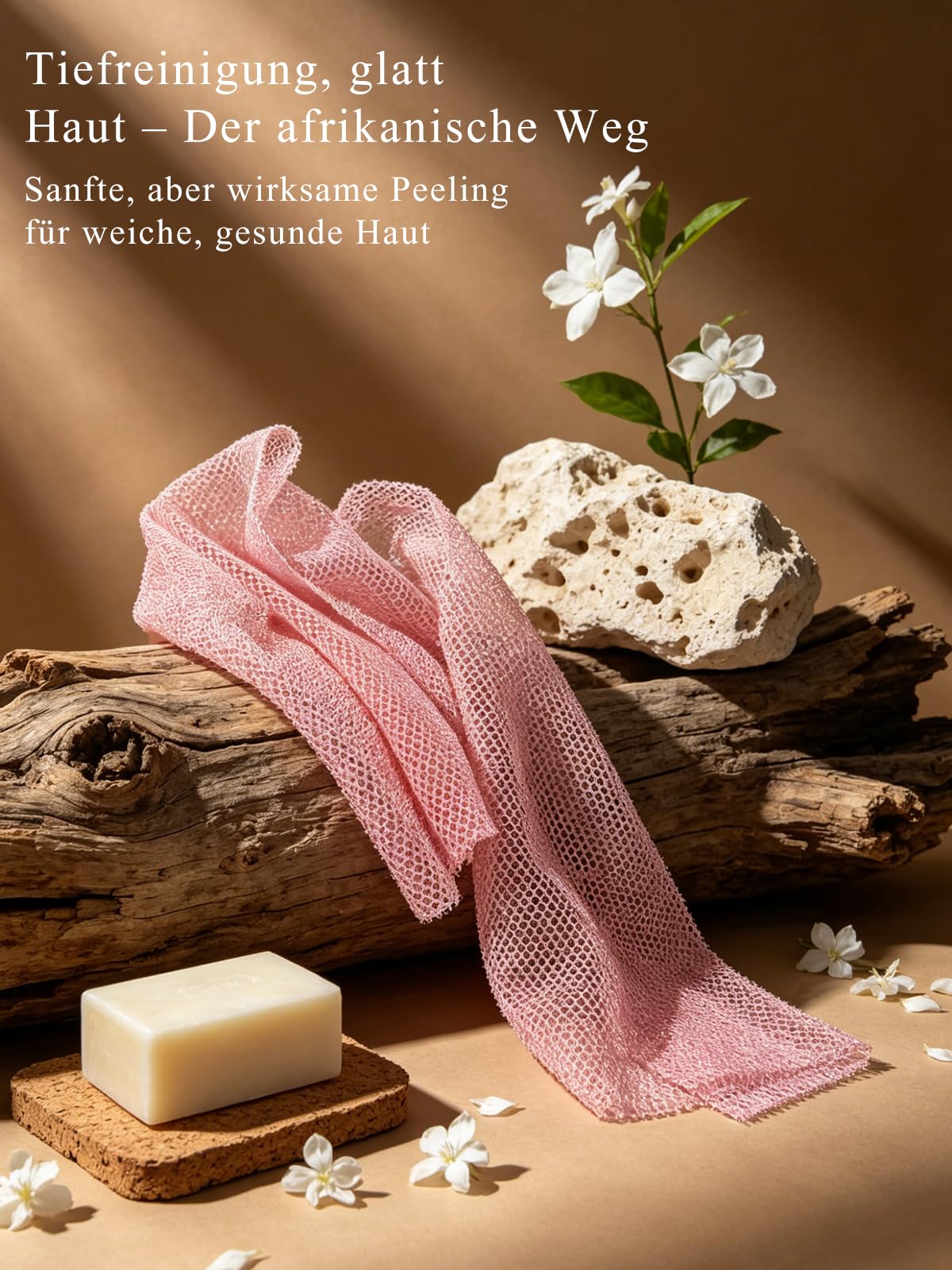 SPMKTBOZAI 4 Pack African Net Sponge, African Exfoliating Net for Body