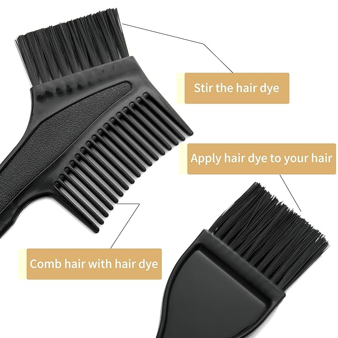 Highlighting Cap Silicone Hair Highlighting Kit Reusable Highlights Hair Dye Kit with 2 Hair Coloring Brush for Color Hair Salon Hairdressing Dyeing Staining Tools