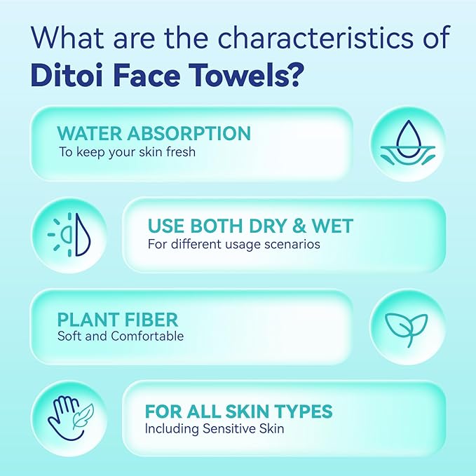 Ditoi Disposable Face Towels XXL, Soft Deep-Cleansing Face cloths,300 Count