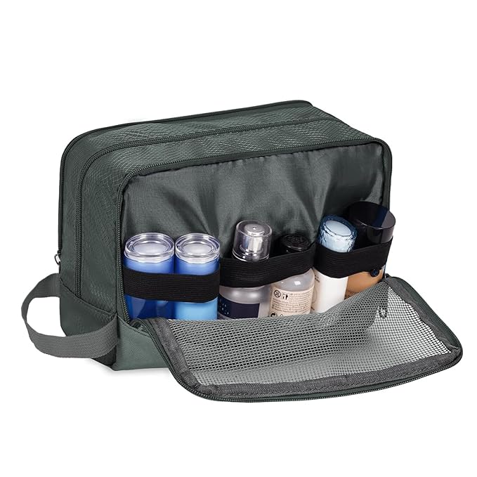 WANDF Travel Toiletry Bag for Men, Small Dopp Kit for Toiletries